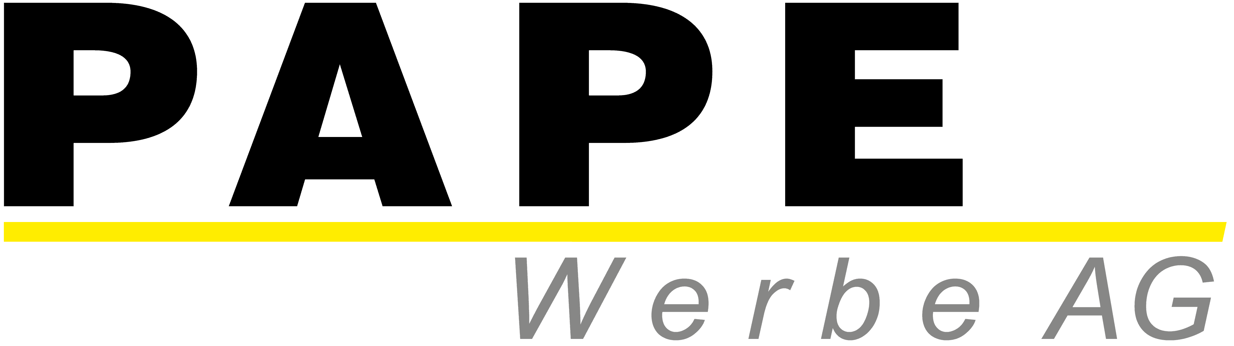 Pape Werbe AG Logo schwarz
